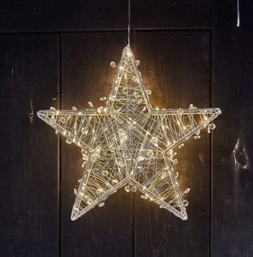 Galaxy Star LED Ornament, 20cm Siver