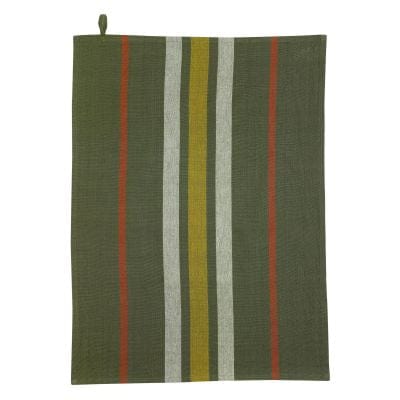 Striped Recycled Cotton Washed Tea Towel Sapin