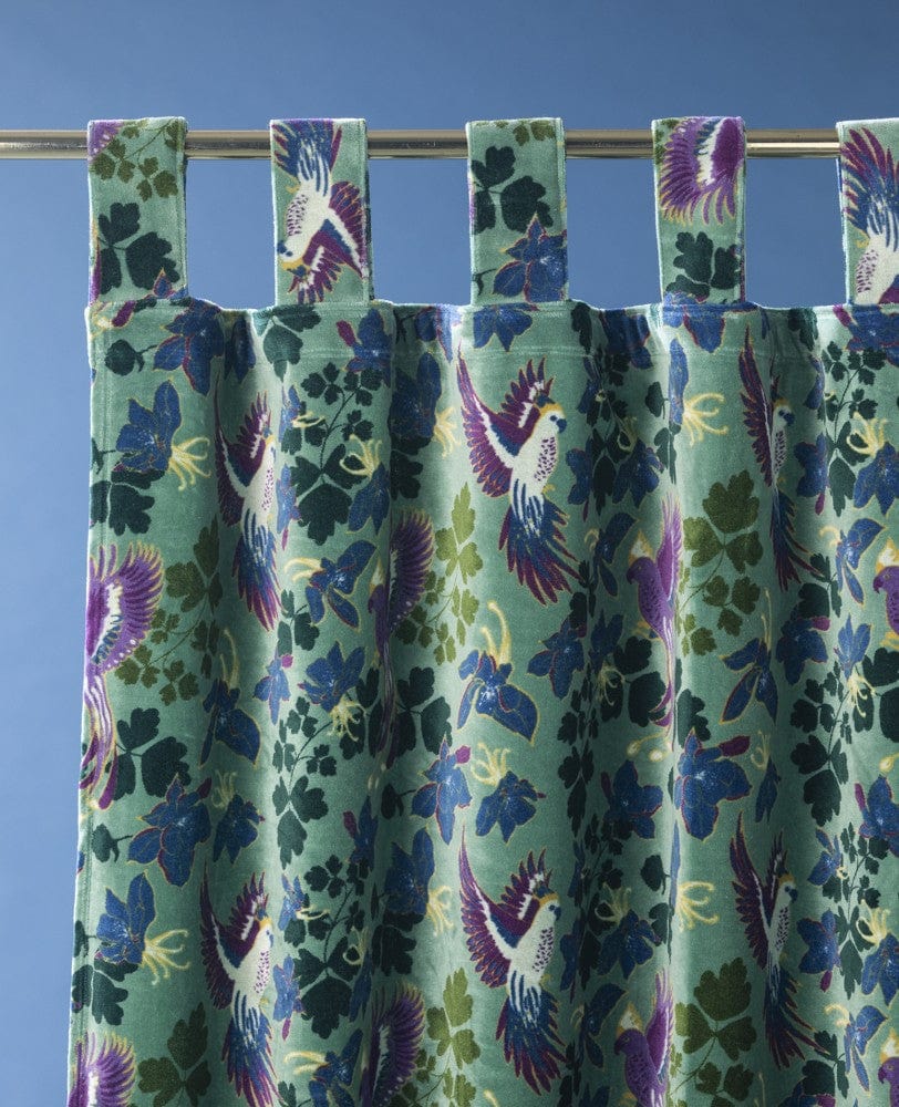 Velvet Curtain Panel 260x110cm, Ancolie New Green