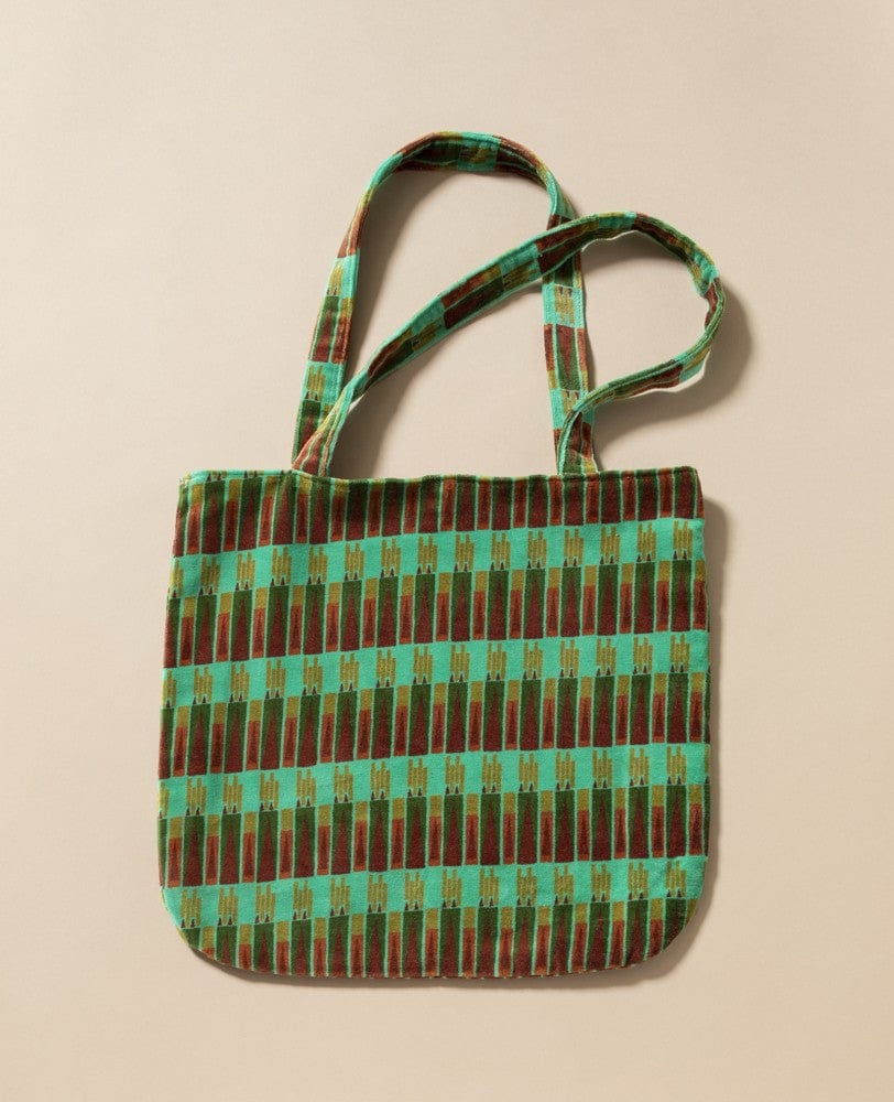 Auntie Velvet Tote Bag Vienna Biscay Green