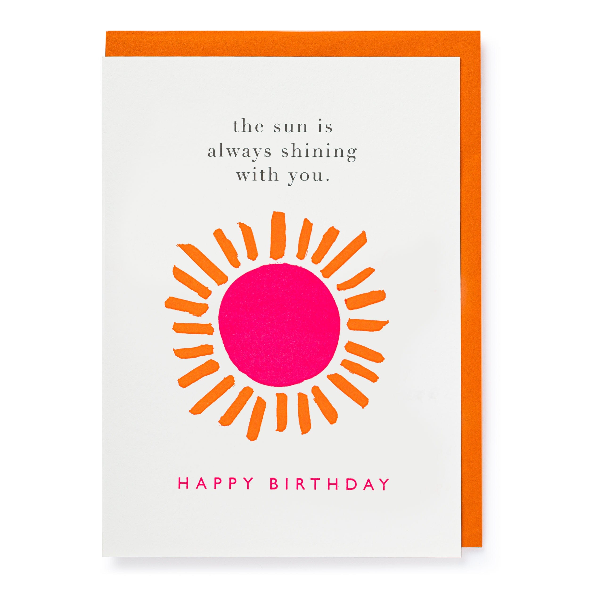 Letterpress Card Birthday Sunshine