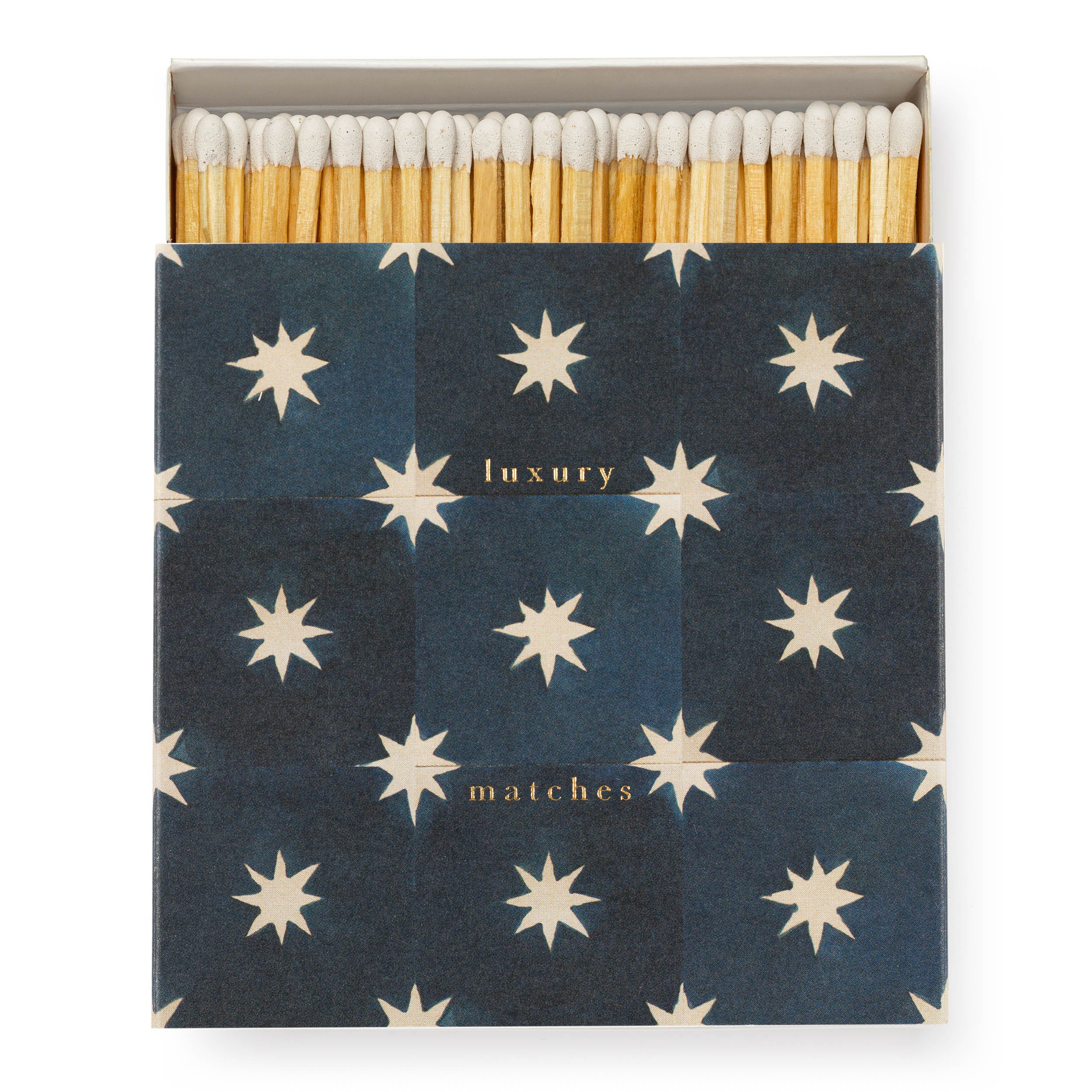 Square Luxury Match Box Navy Star Tile