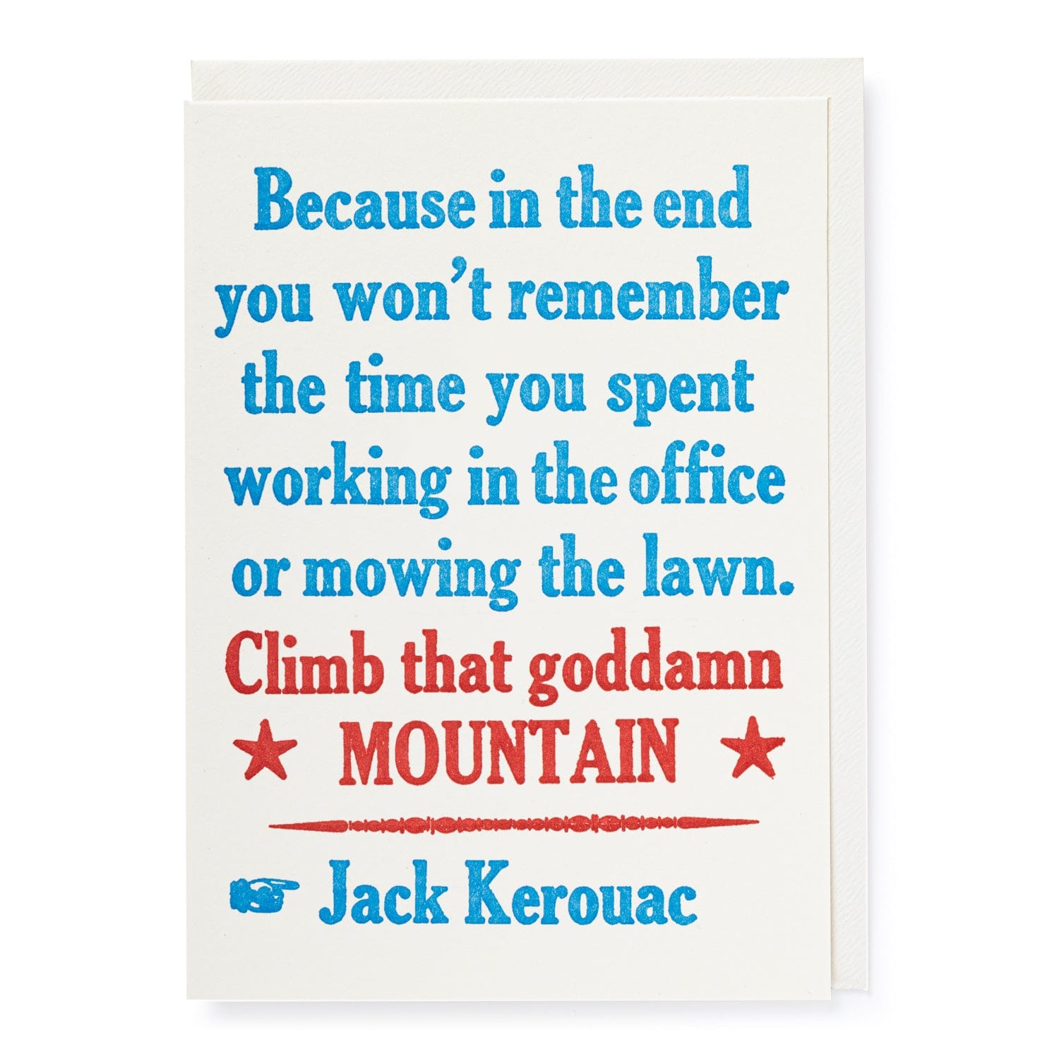 Letterpress Card Mountain