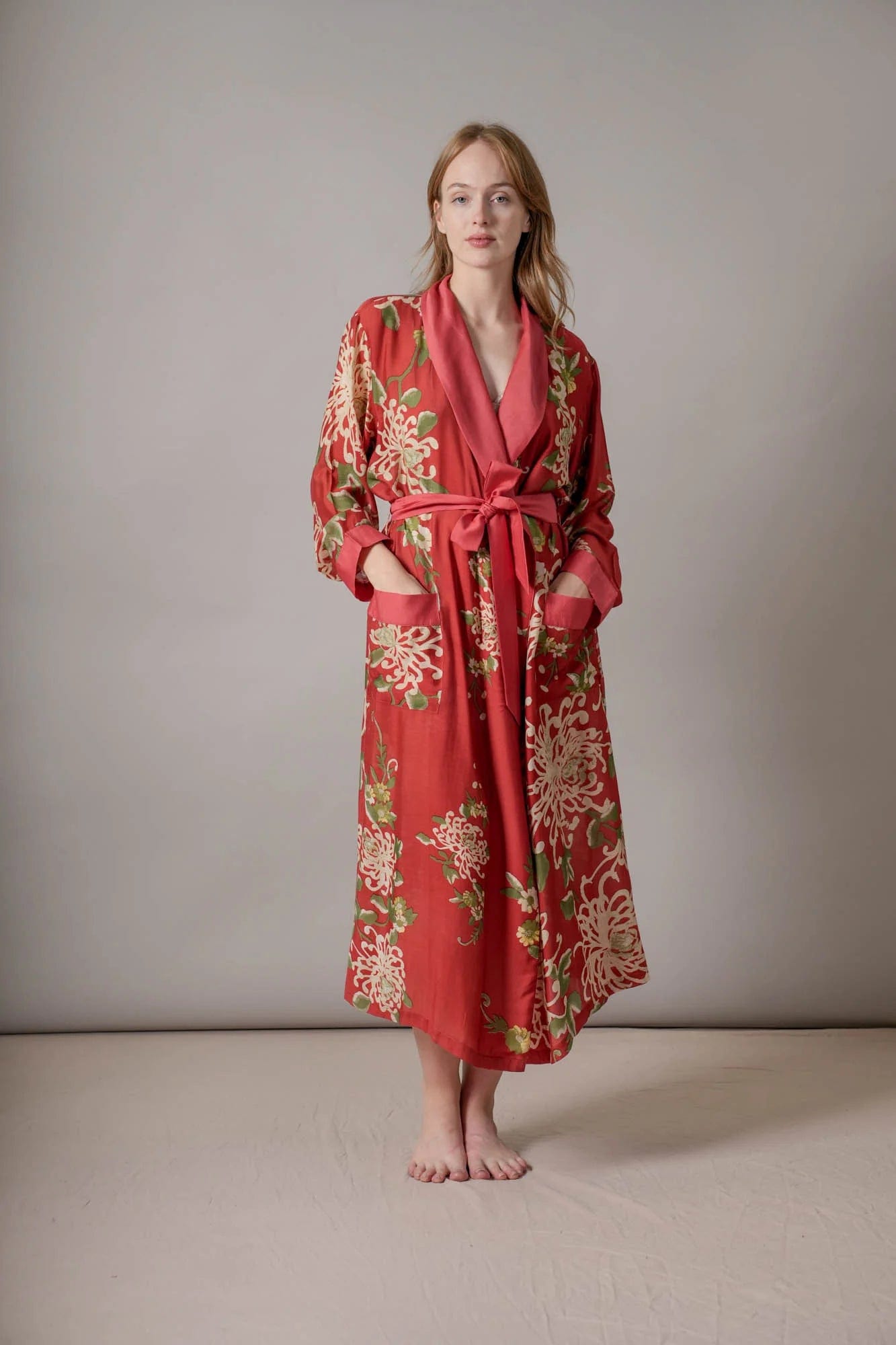 Chrysanthemum Red Gown By One Hundred Stars