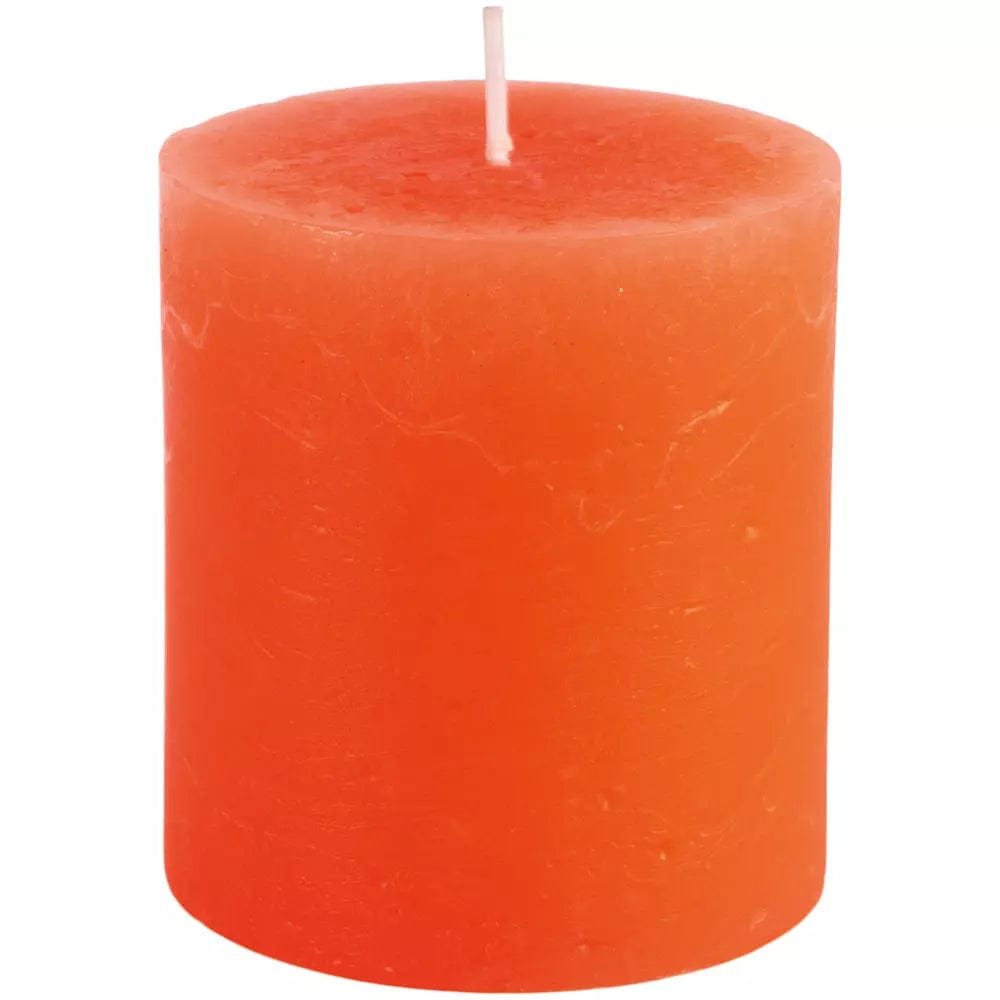 Rustic Pillar Candle 70 x 75mm Coral