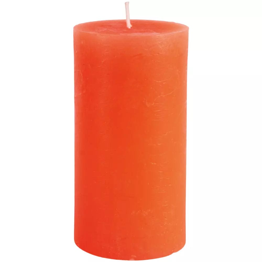 Rustic Pillar Candle 70 x 130mm Coral