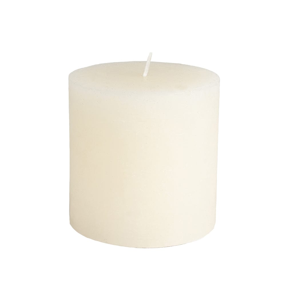 Rustic Pillar Candle 100x100mm Ivory