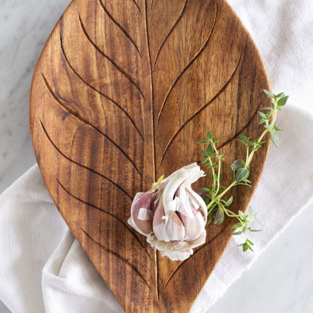 Leaf Carved Serving Board