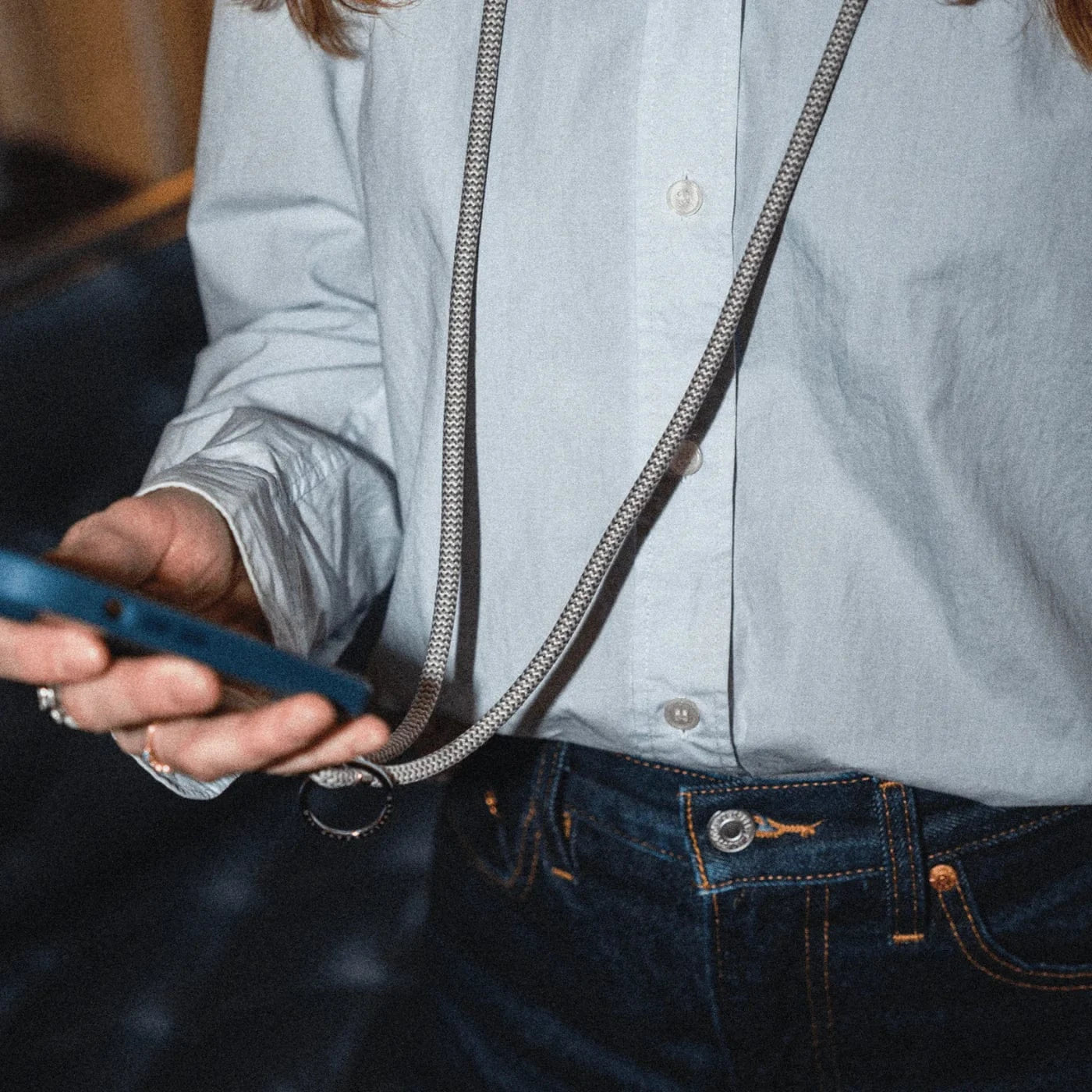 ‘Hooked’ Lanyard Grey