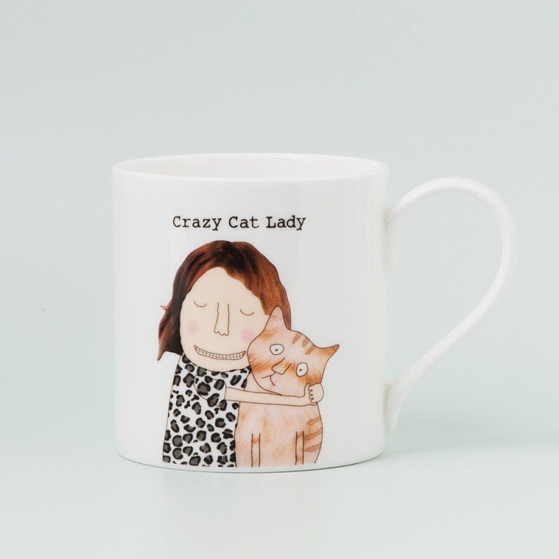 Rosie Made A Thing Bone China Mug With Gift Box Crazy Cat Lady