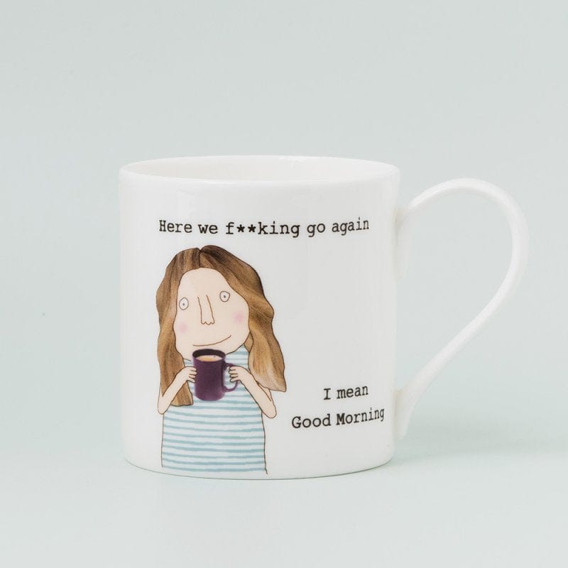 Rosie Made A Thing Bone China Mug With Gift Box Here We Go Again Female