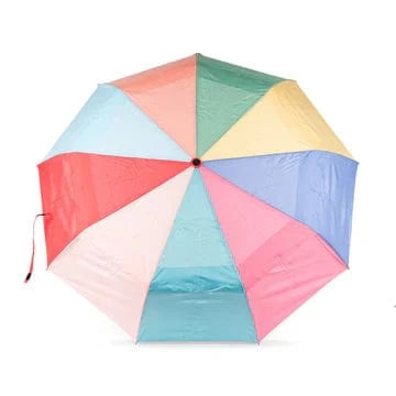 Waterloo Sustainable Nylon Umbrella, Spring Bright Rainbow