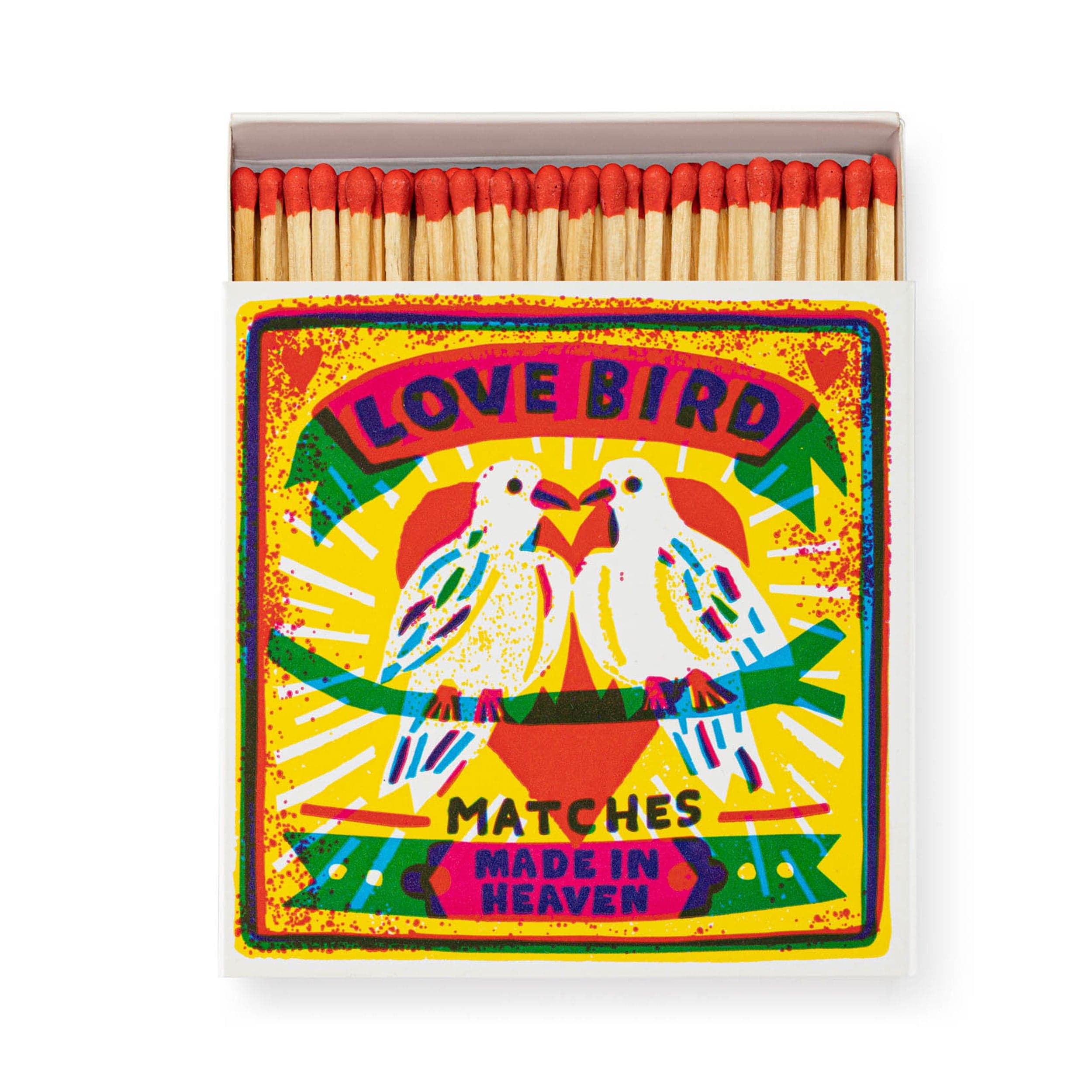 Square Luxury Match Box Love Birds