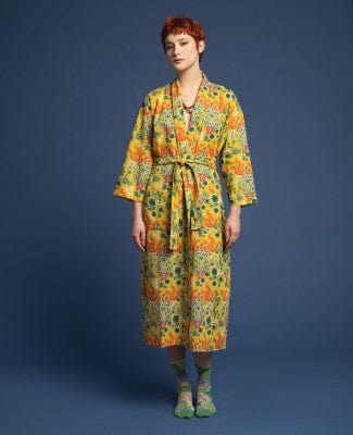 Long Cotton Dressing Gown, Swainston Gold