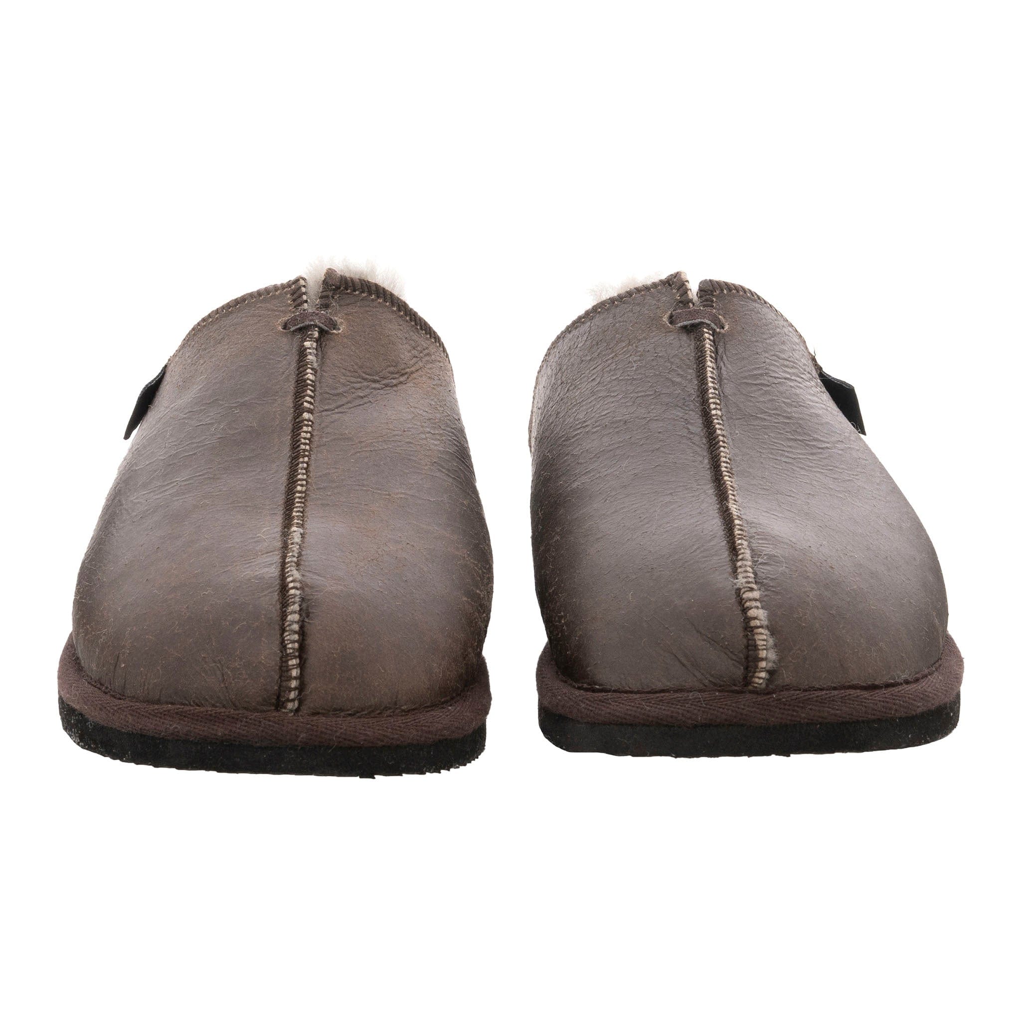 Hugo Stone Oiled Antique Sheepskin Slippers