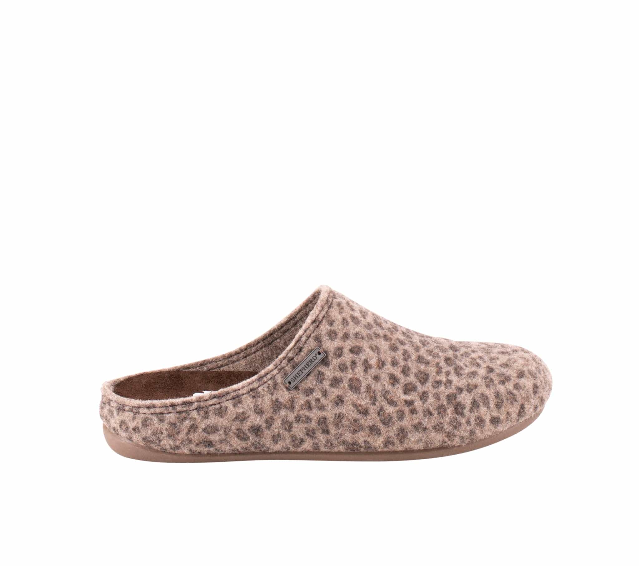 Cilla Leopard Wool Slippers