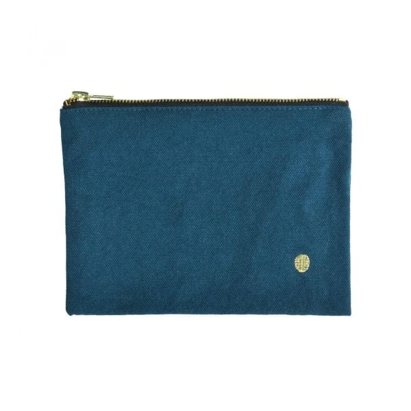 Medium Organic Cotton Zip Pouch 14x19 Iona Orage