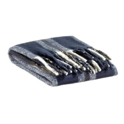 Isabel Recycled Striped Throw Marine