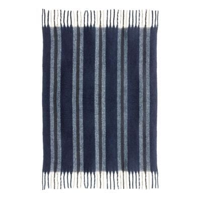 Isabel Recycled Striped Throw Marine