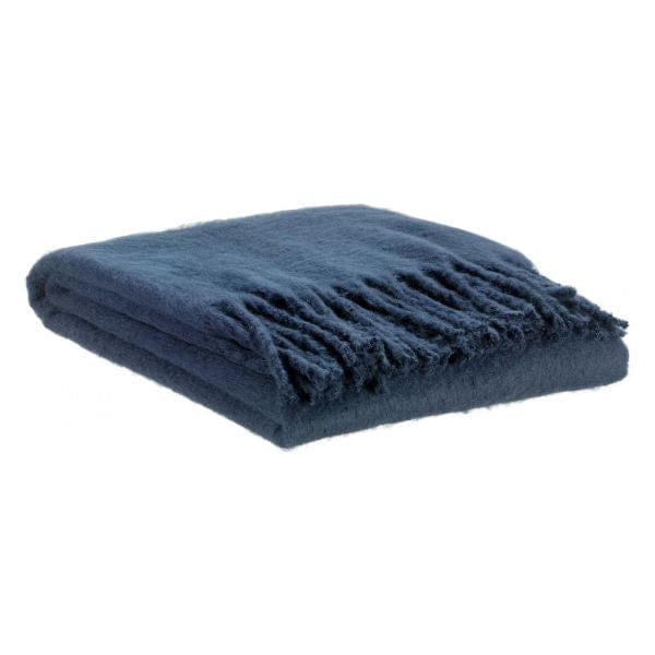 Isabel Recycled Plain Throw Marine