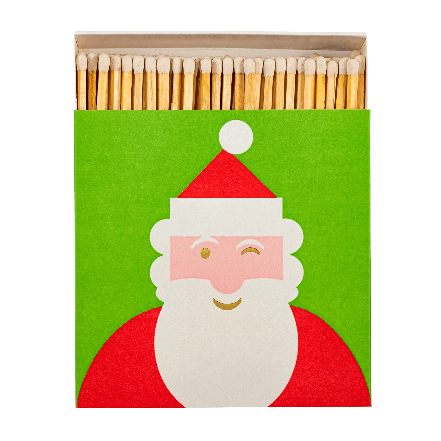 Square Luxury Match Box Winking Santa