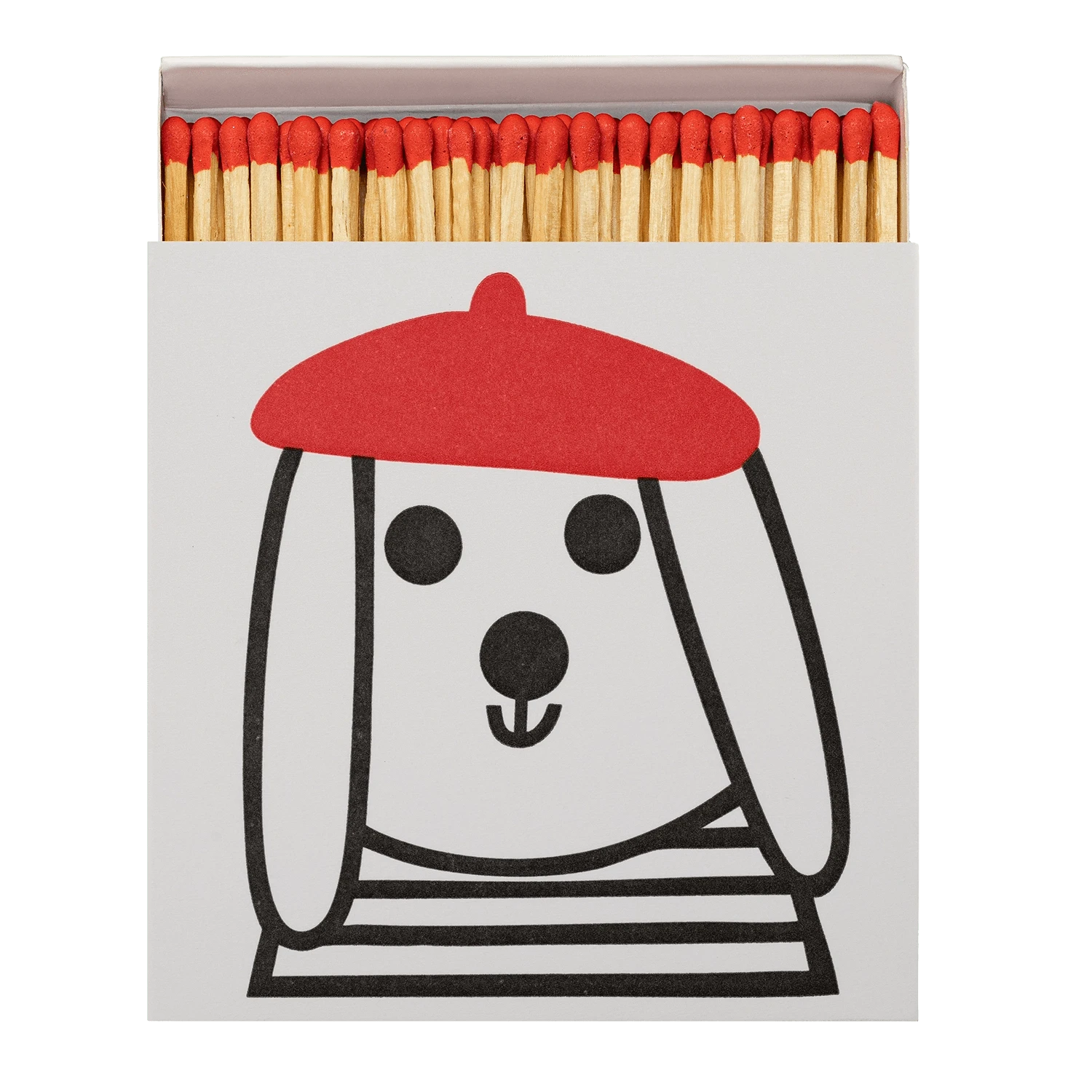 Square Luxury Match Box Dog Wearing Beret