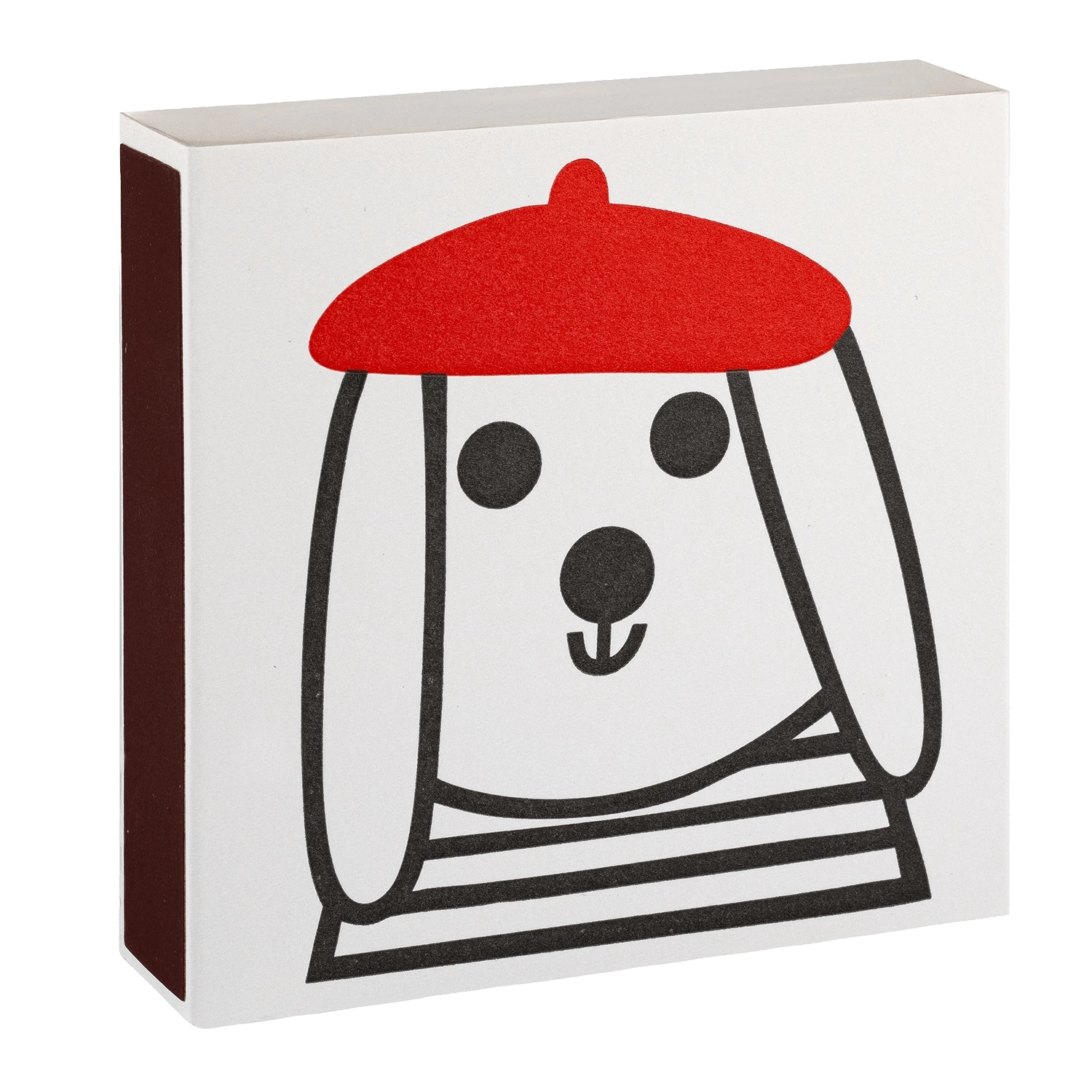Square Luxury Match Box Dog Wearing Beret