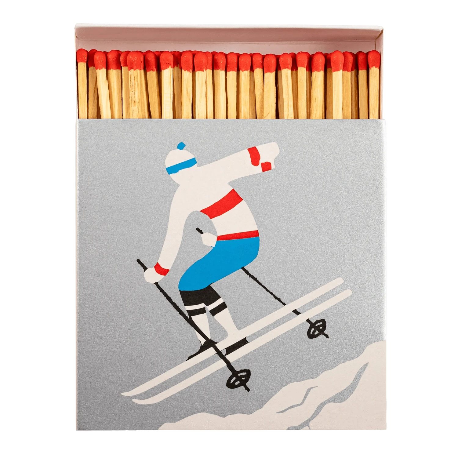 Square Luxury Match Box The Skier