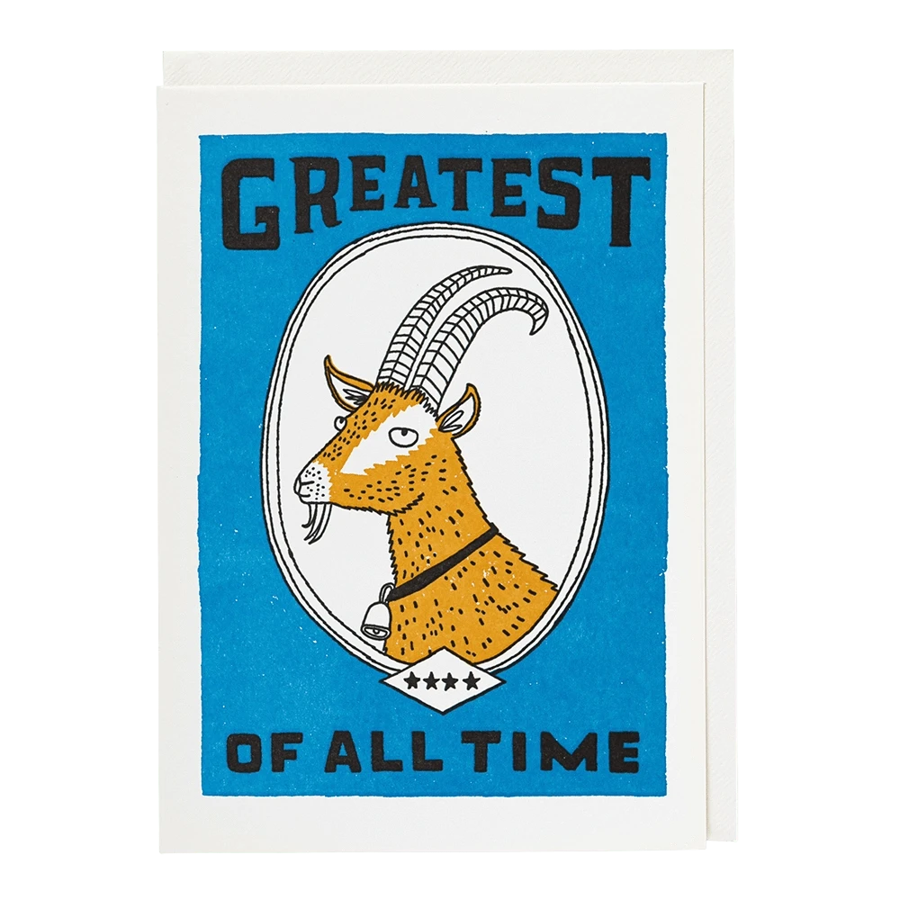 Letterpress Card Greatest Of All Time