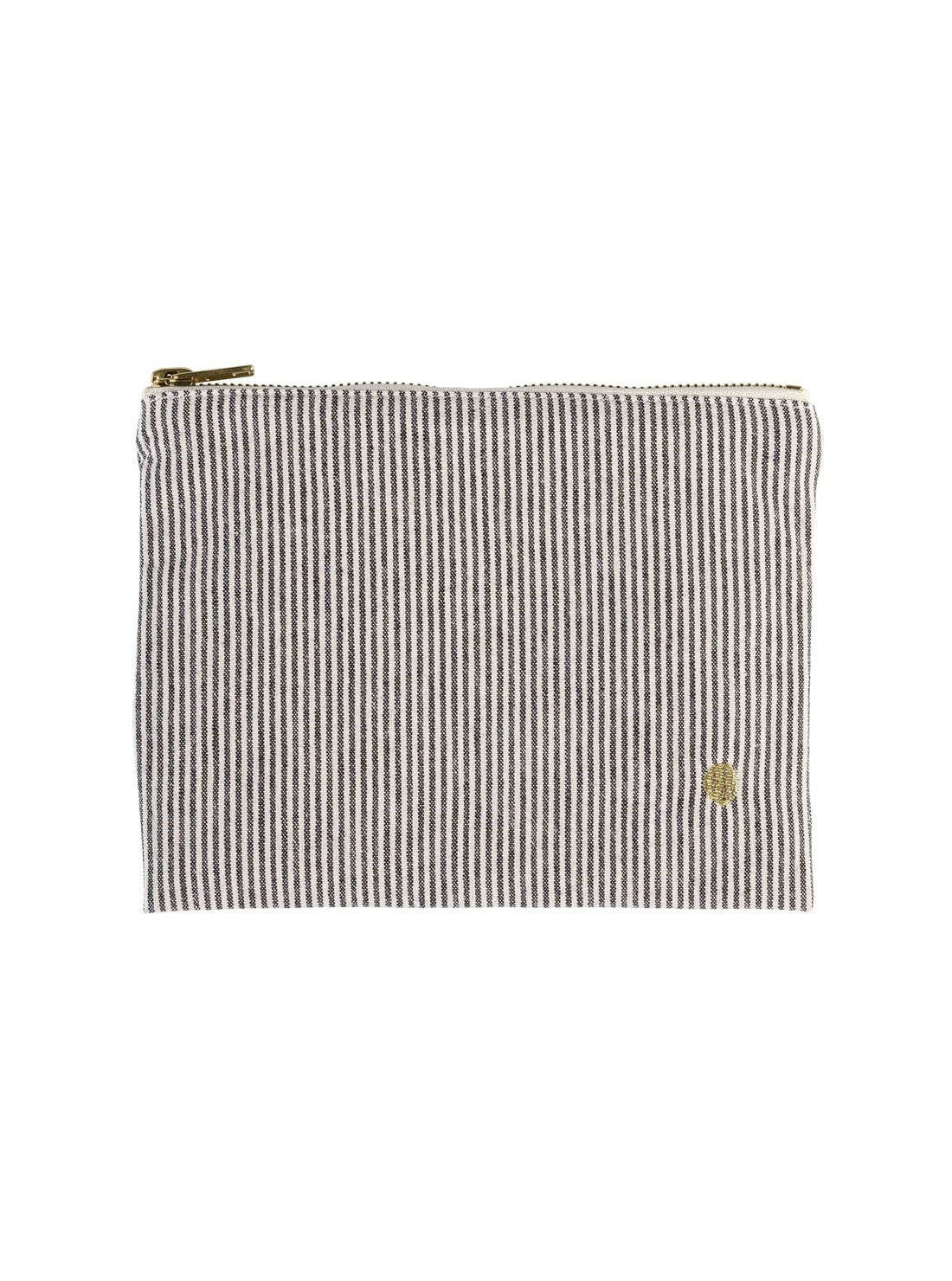 Medium Organic Cotton Zip Pouch 14x19 Finette Caviar