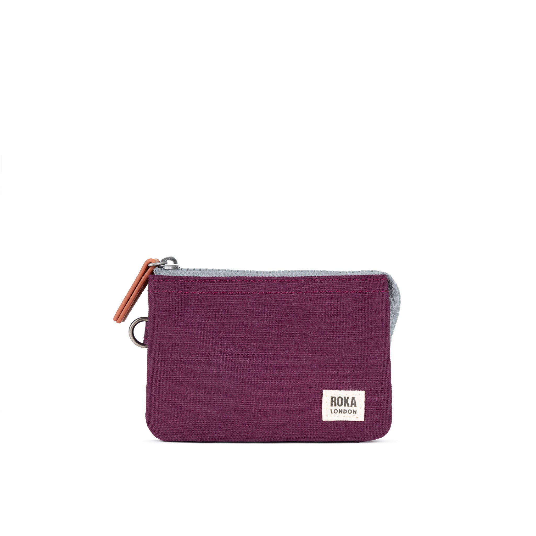 Roka Sustainable Canvas Small Carnaby Wallet Cherry Lacquer