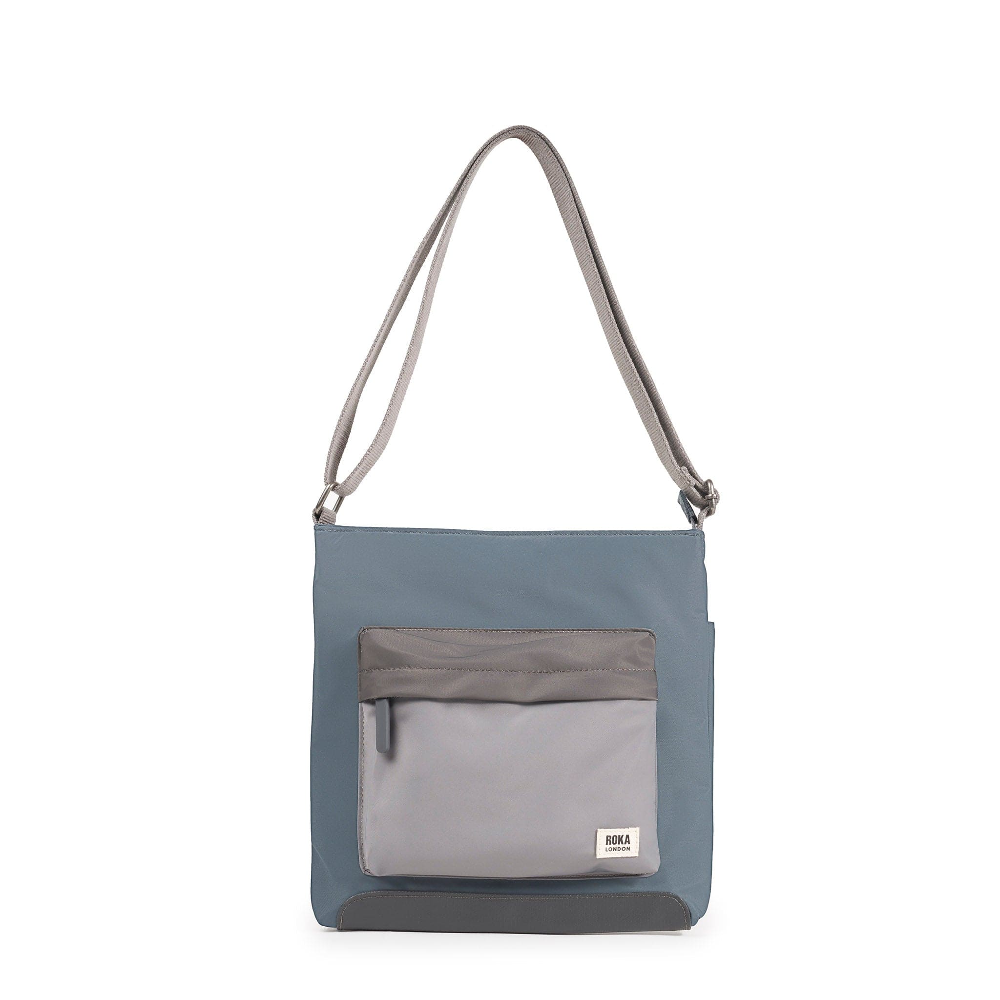 Roka Kennington B Grey Tonal Recycled Nylon Crossbody Bag