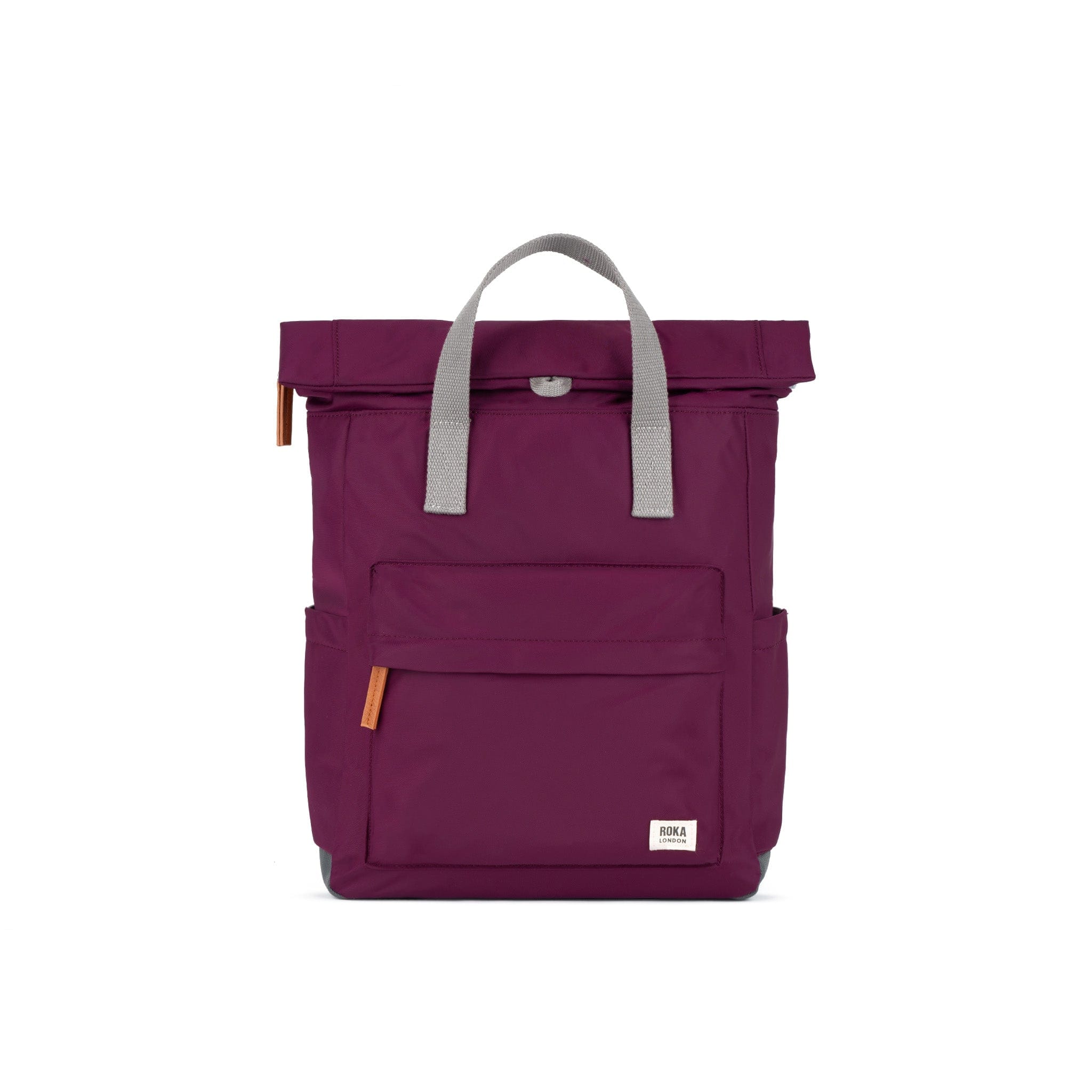 Roka Canfield B Medium Sustainable Nylon Rucksack Royal Burgundy