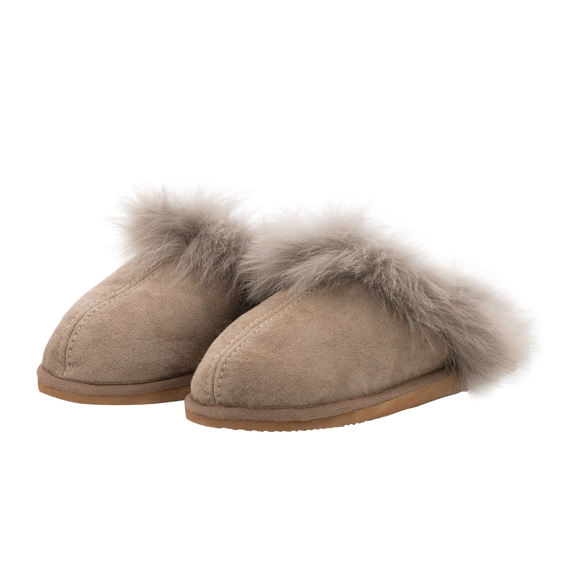 Evelina Sheepskin Slippers Stone