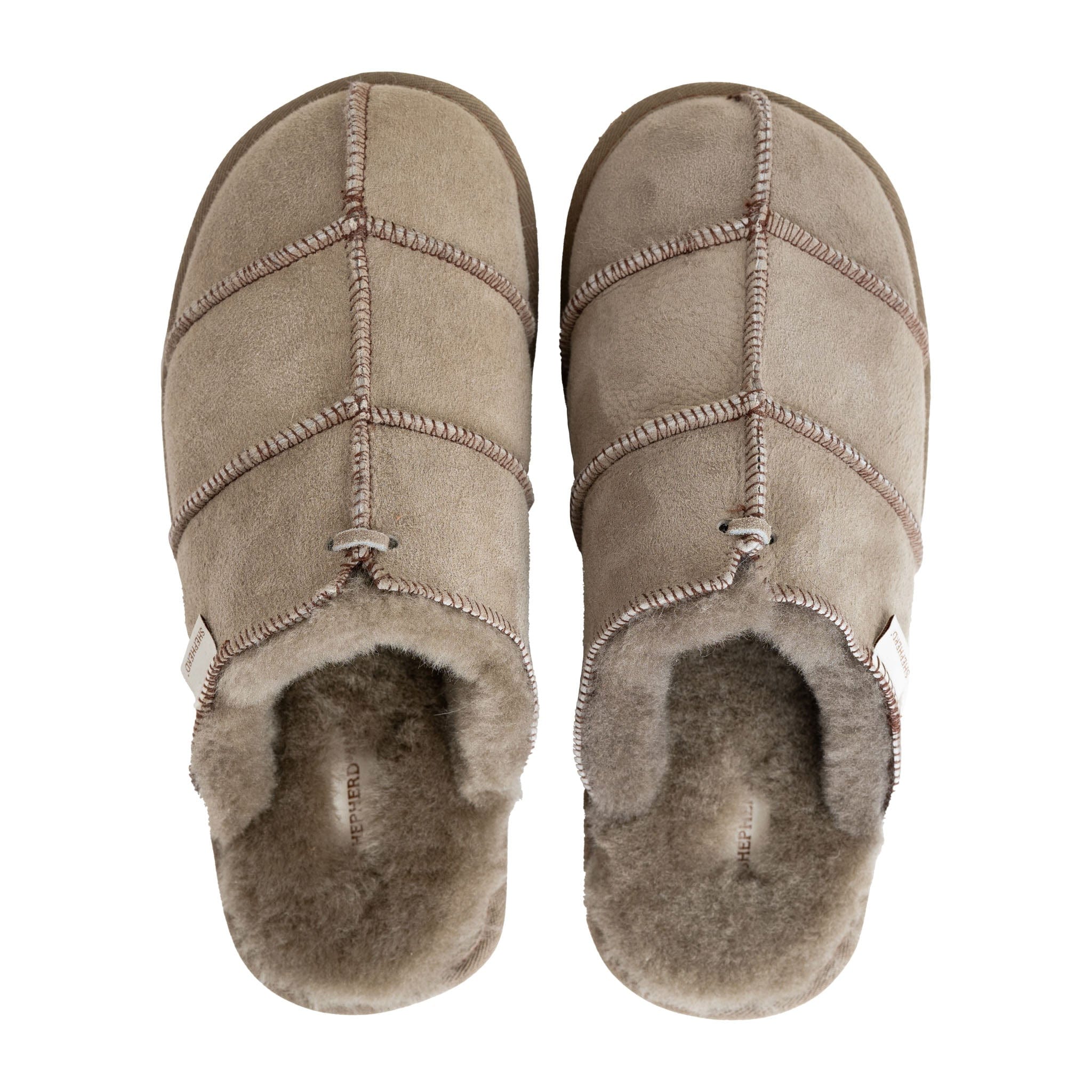 Allan Mens Patchwork Sheepskin Slippers