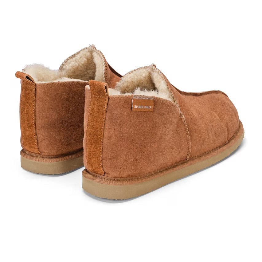Annie Antique Cognac Sheepskin Bootie Slippers by Shepherd of Sweden