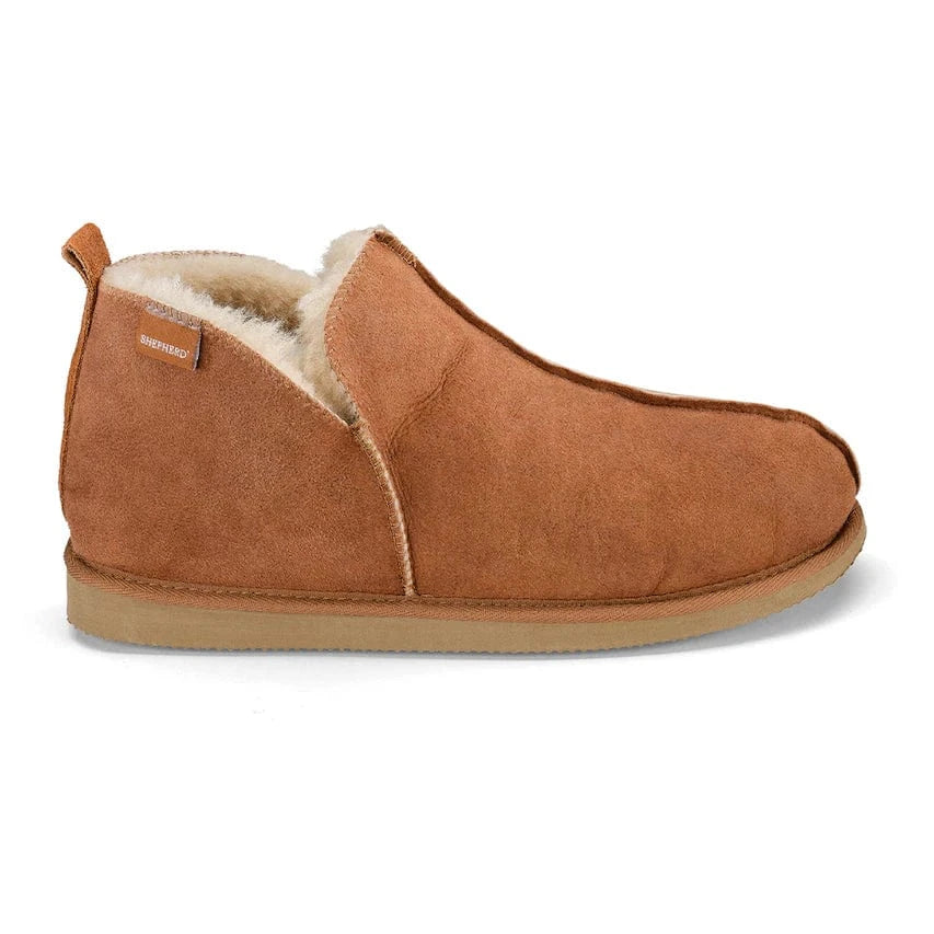 Annie Antique Cognac Sheepskin Bootie Slippers by Shepherd of Sweden