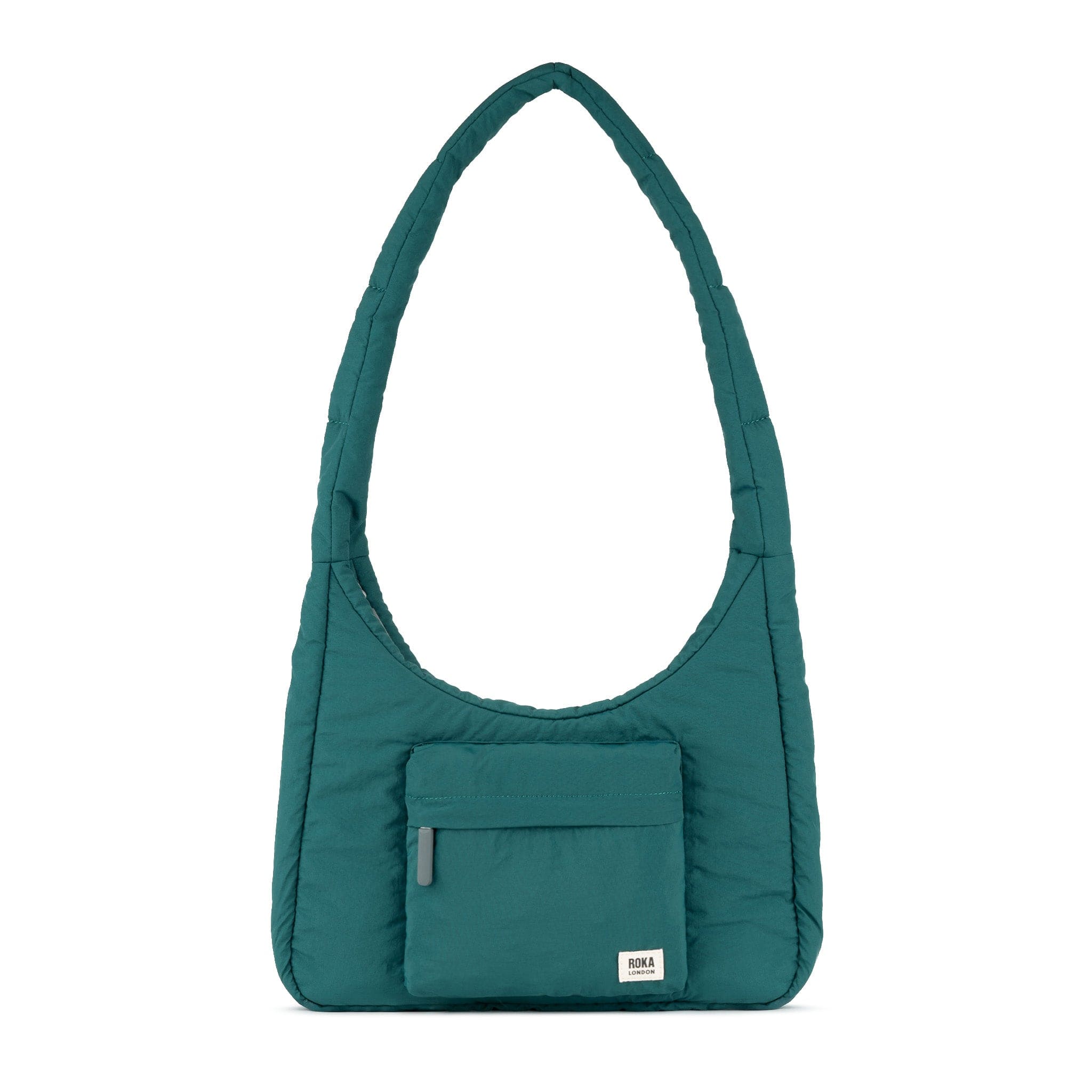 Roka Belsize Puffy Shoulder Bag, Medium Teal