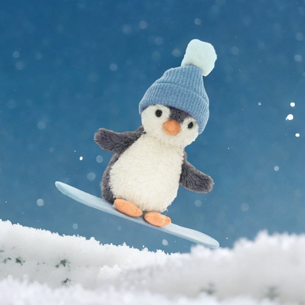 Peanut Penguin Snowboarding Jellycat