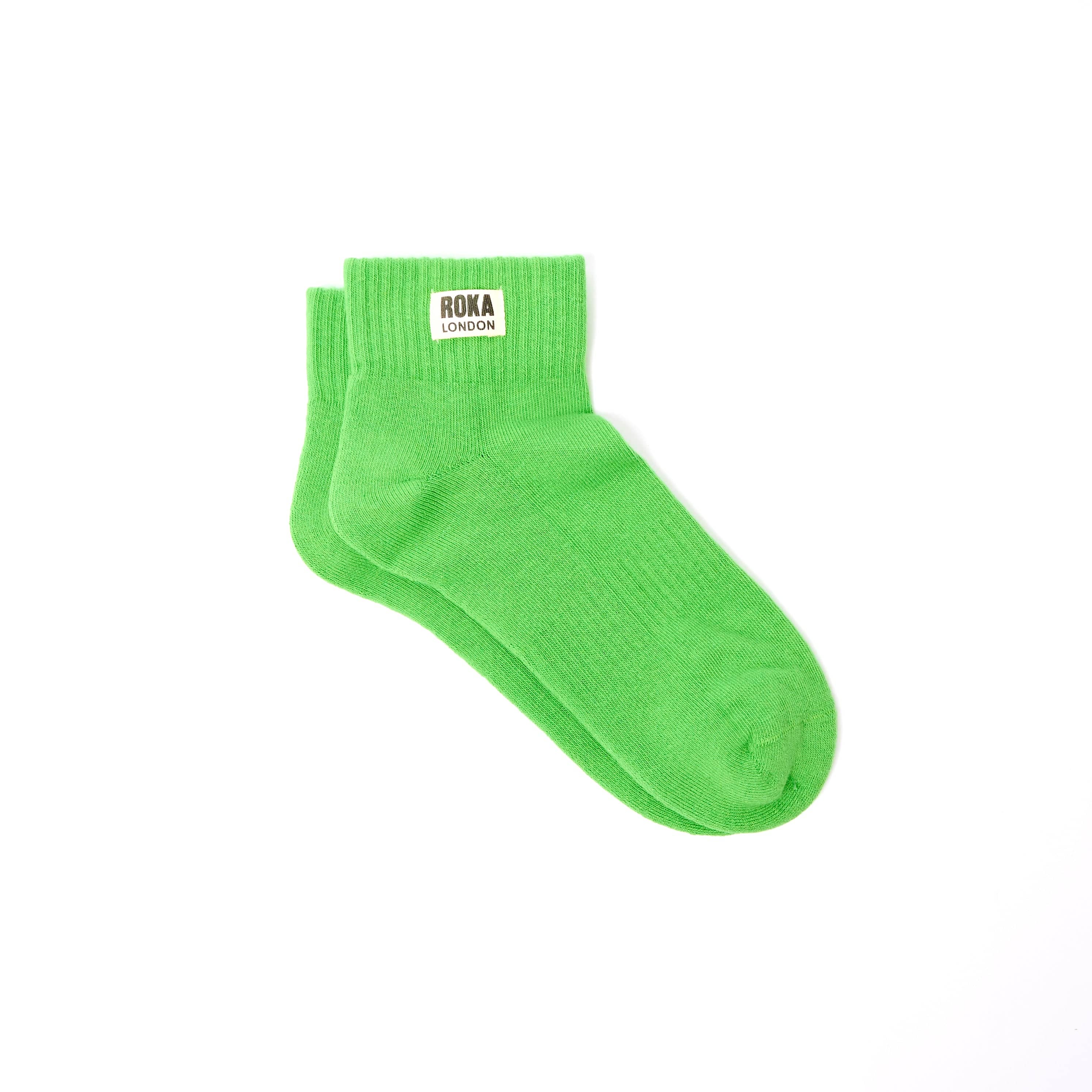 Roka Wembley Organic Cotton Socks Online Lime