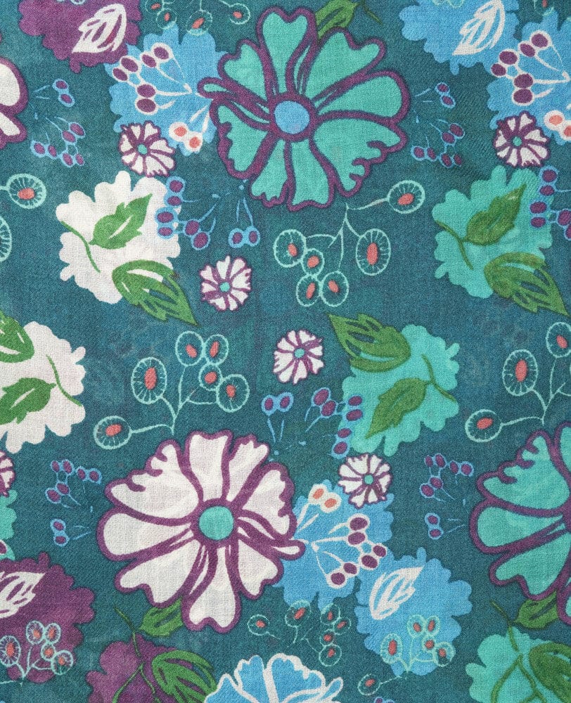 Les Touristes Velvet Dressing Gown - Cosmos Teal