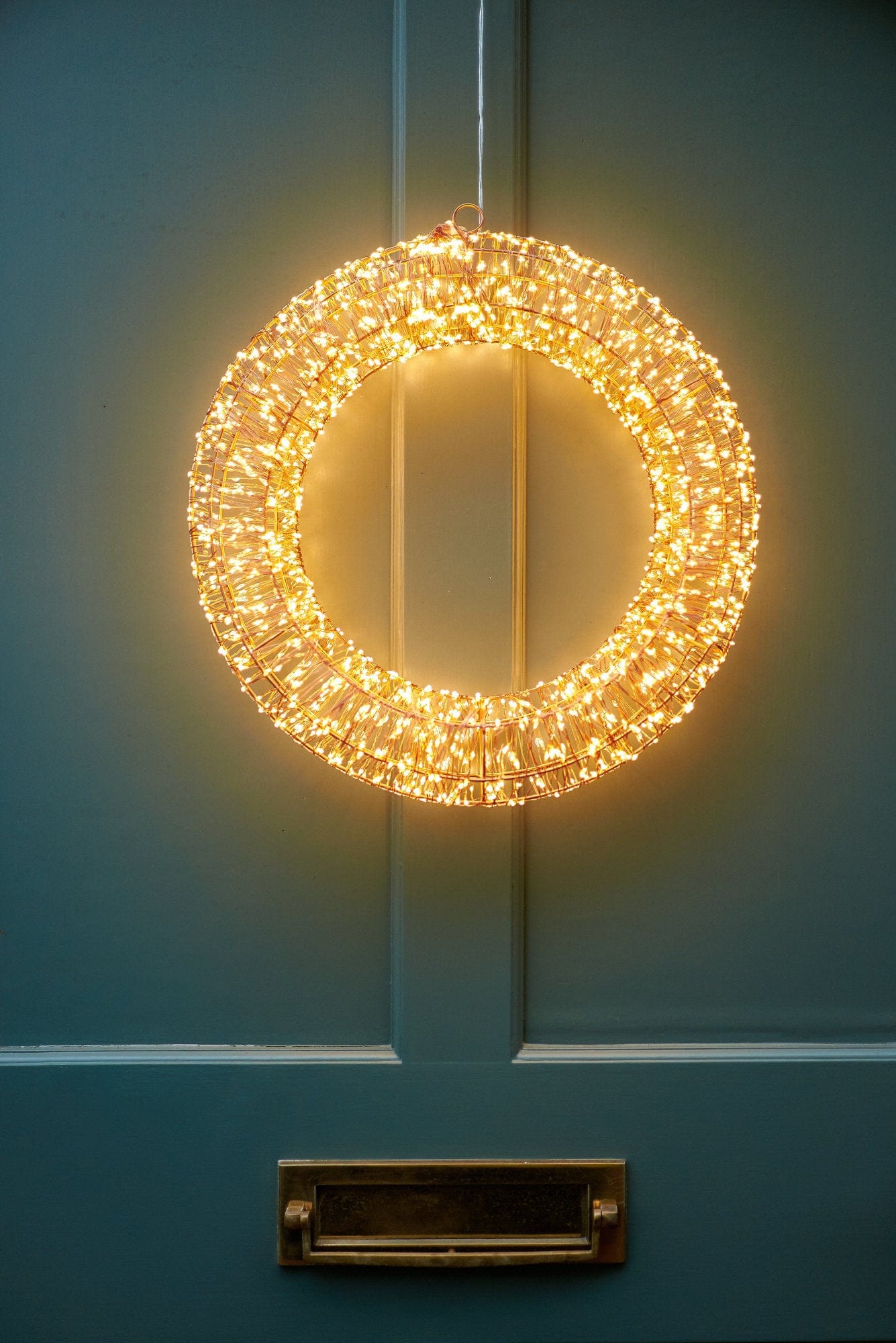 Galaxy 40cm Wreath Copper, Mains Powered 1800 LEDs
