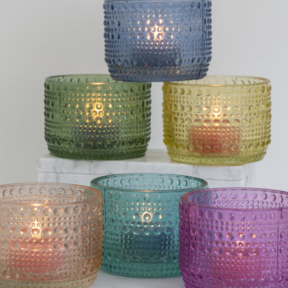 Cirque Glass Tea Light Votive, Various Colours