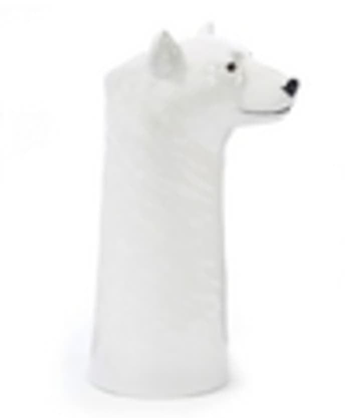 Polar Bear Tall Ceramic Vase