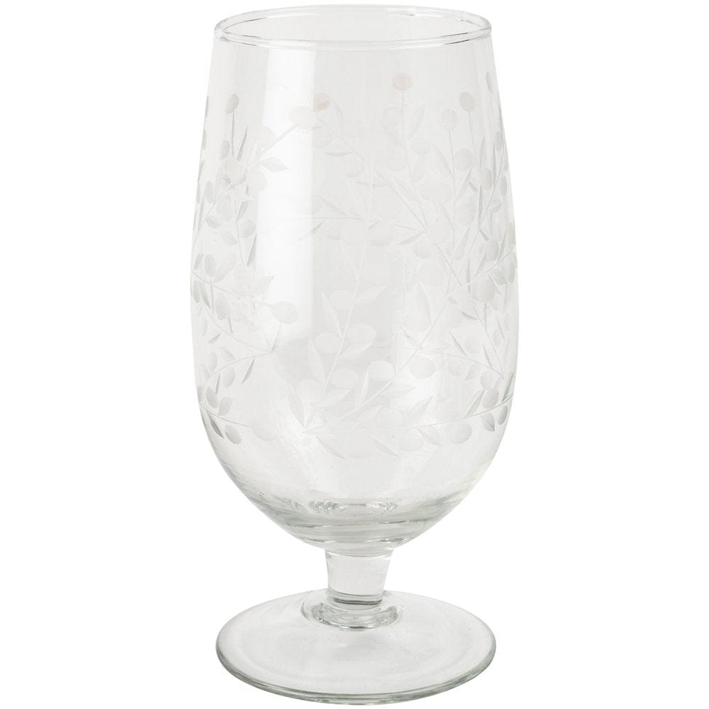 Vintage Flowers Wine Glass