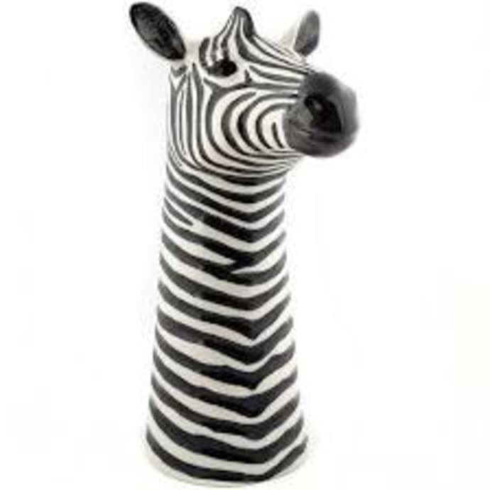 Zebra Tall Ceramic Vase