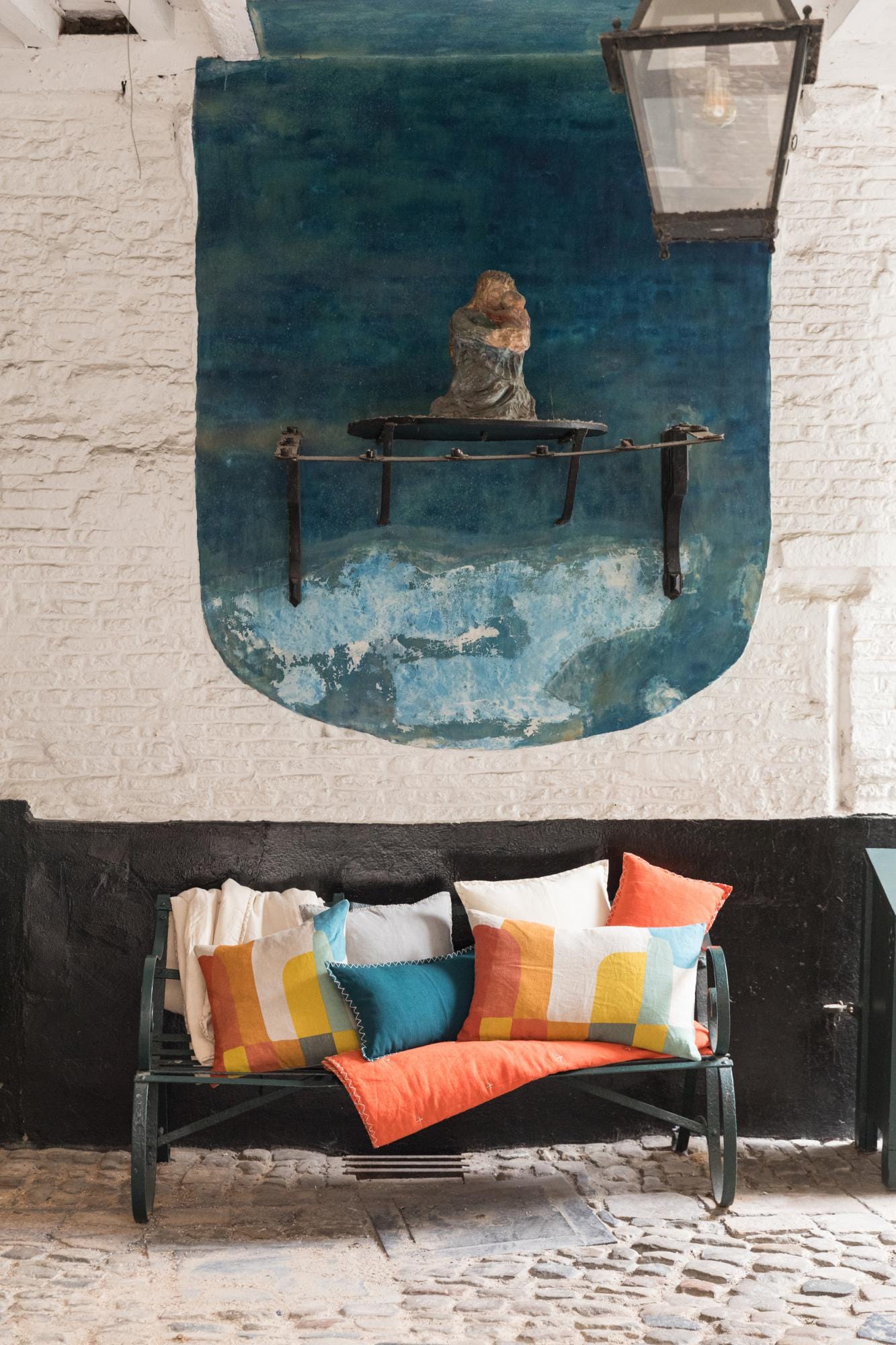 Zeff Janis Multicoloured Linen Cushion 40x65 by Vivaraise