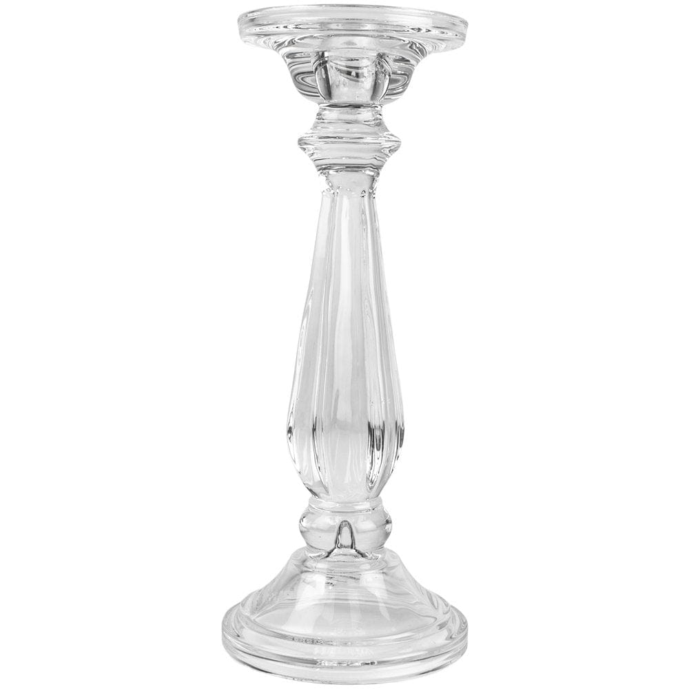 Tilbury Glass Candlestick, Clear