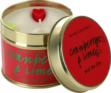 Cranberry & Lime Scented Tinned Candle