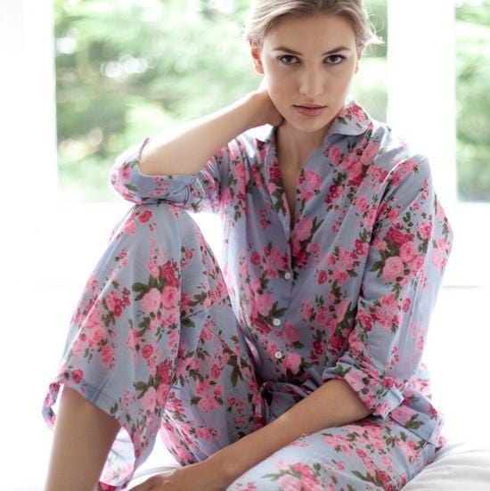 100% Cotton Pyjamas, Vintage Smokey Blue, S/M